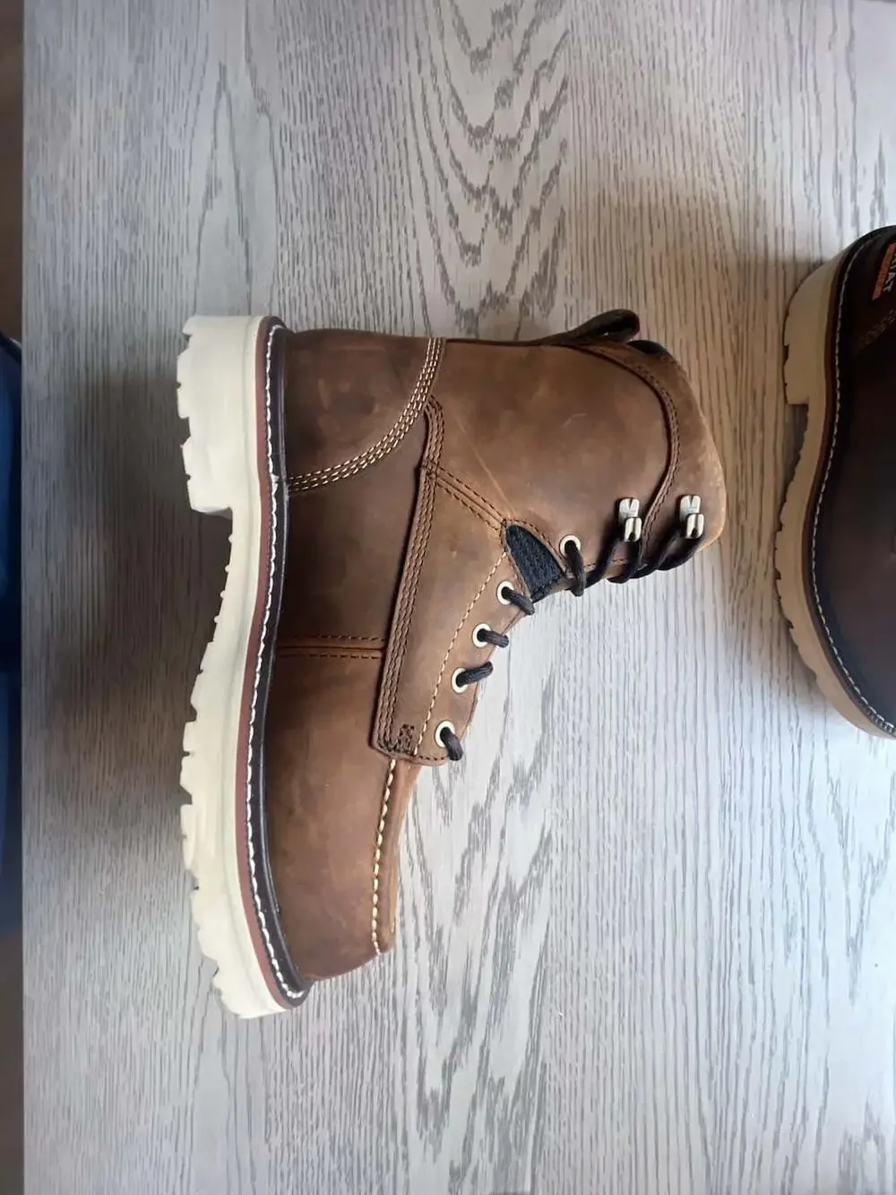 Ariat Rebar Lift 8 Waterproof Work Boots Distressed Brown Leather Mens 6 wide ee